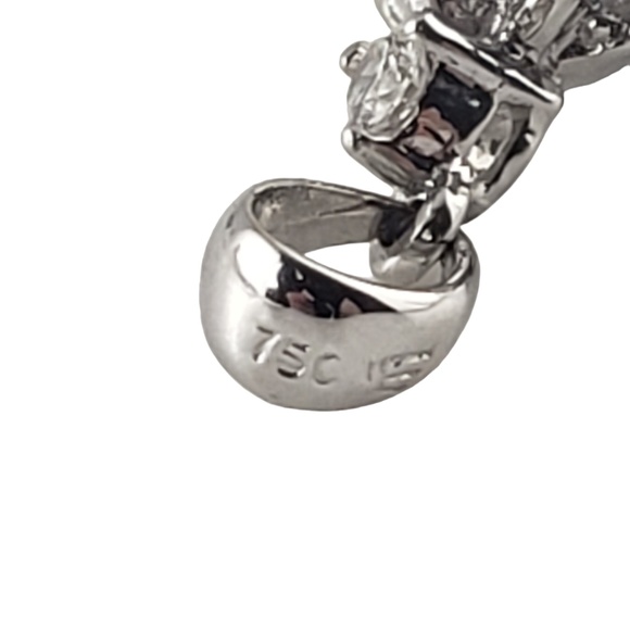 Vintage 18K White Gold Tahitian Pearl Diamond Pendant Necklace JAGi cert. #13701 - Picture 6 of 9